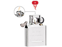Pipe Lighter Insert — Chrome